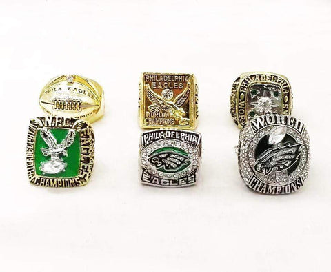1948/1949/1960/1980/2004/2017 Philadelphia Eagles Super Bowl Rings Set
