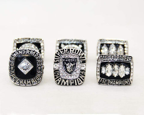 1967/1976/1980/1983/2002/MVP Oakland Raiders Rings Set