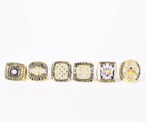 1974/1975/1978/1979/2005/2008 Pittsburgh Steelers Rings Set