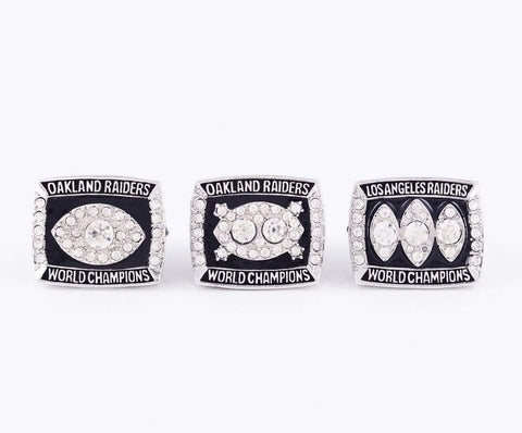 1976/1980/1983 Oakland Raiders Rings Set