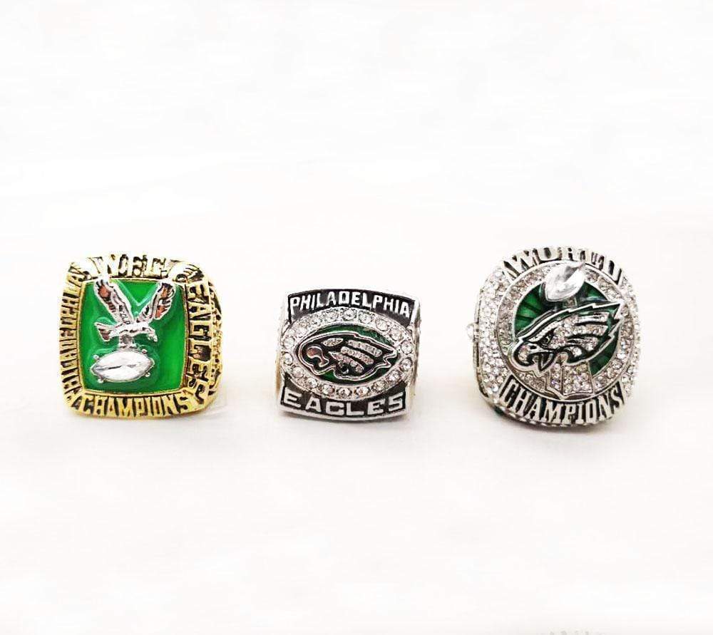 1980/2004/2017 Philadelphia Eagles Rings Set