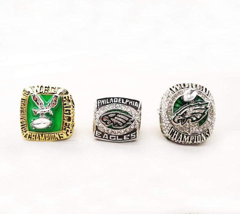 1980/2004/2017 Philadelphia Eagles Rings Set