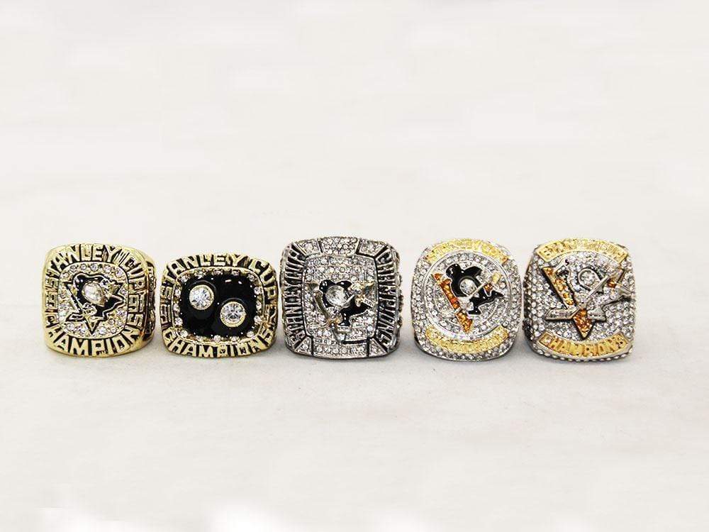 1991/1992/2009/2016/2017 Pittsburgh Penguins Replica Rings Set