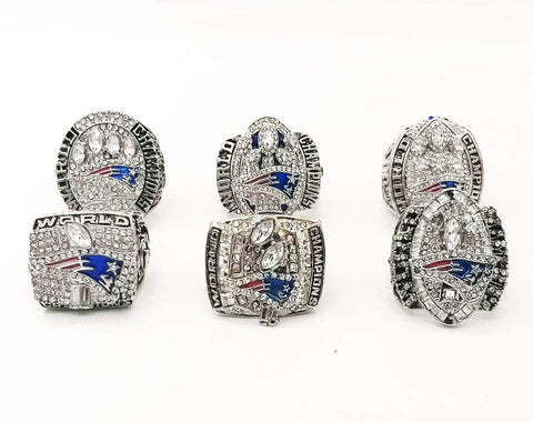 2001/2002/2004/2014/2016/2018 New England Patriots Rings Set