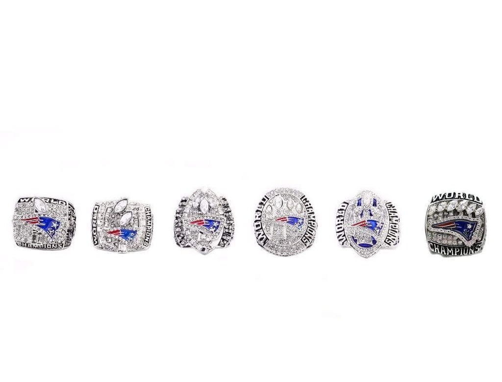 2001/2002/2004/2014/2016 New England Patriots Rings Set