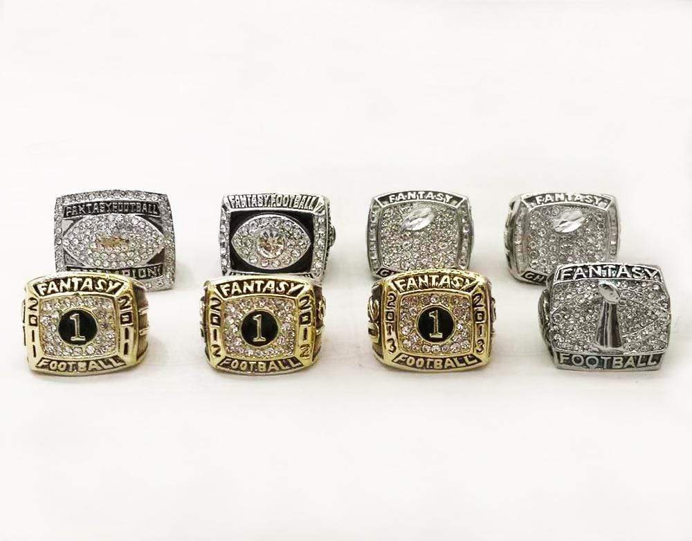2011/2012/2013/2014/2015/2016/2017/2018 Fantasy Football Rings Set