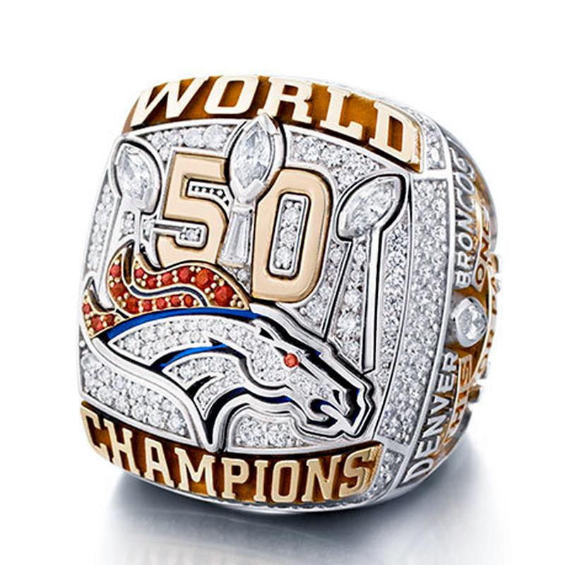 2015 Denver Broncos Super Bowl Rings Championship Replica Ring