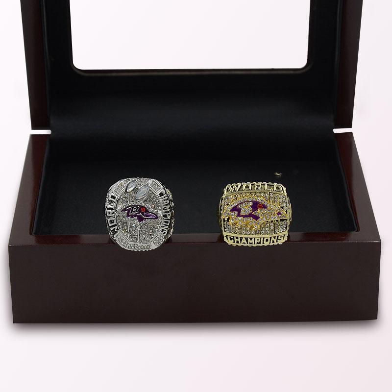 Baltimore Ravens Super Bowl Championship Rings Full Set Replica With Box