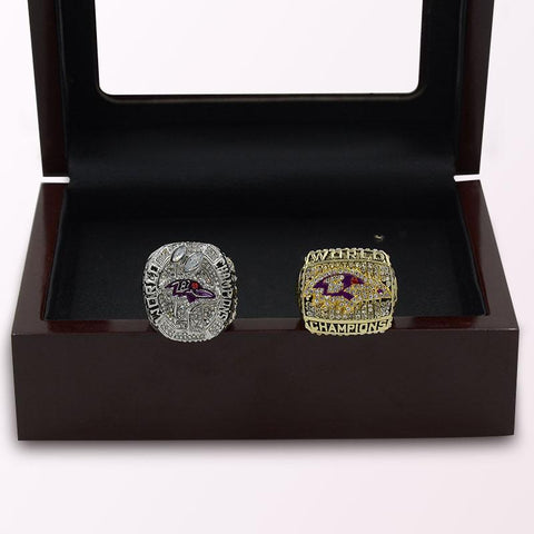 Baltimore Ravens Super Bowl Championship Rings Full Set Replica With Box