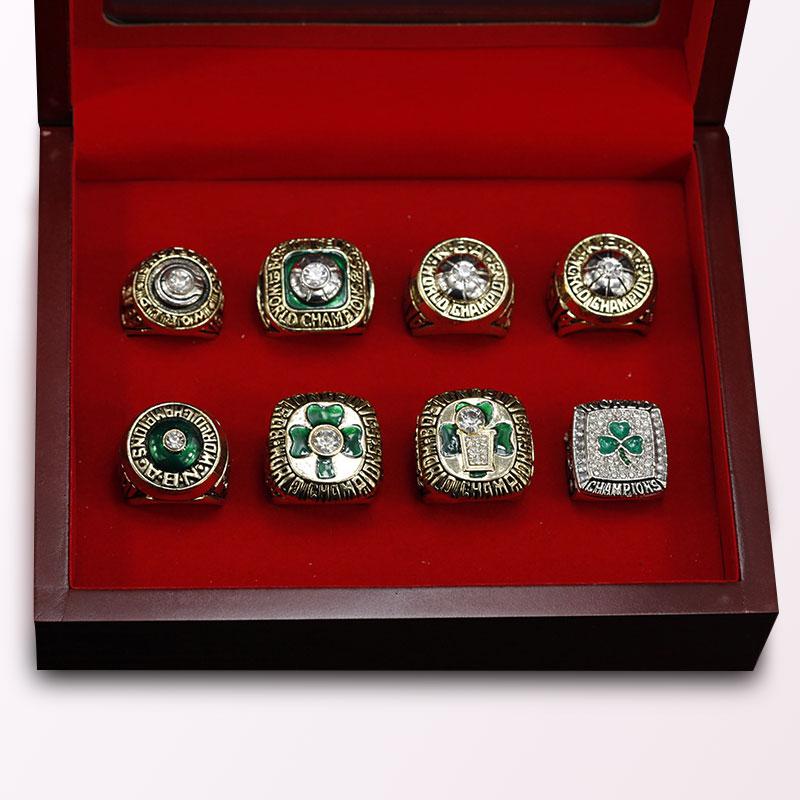 Boston Celtics NBA Basketball Championship Rings Full Set Replica With Box