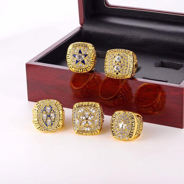 Dallas Cowboys Super Bowl Championship Rings Full Set Replica With Box