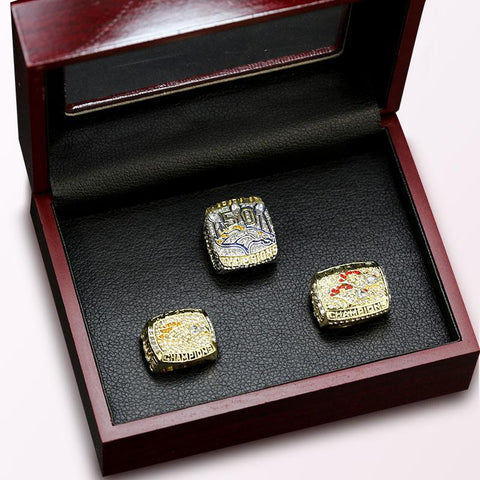 Denver Broncos Super Bowl Championship Rings Full Set Replica With Box