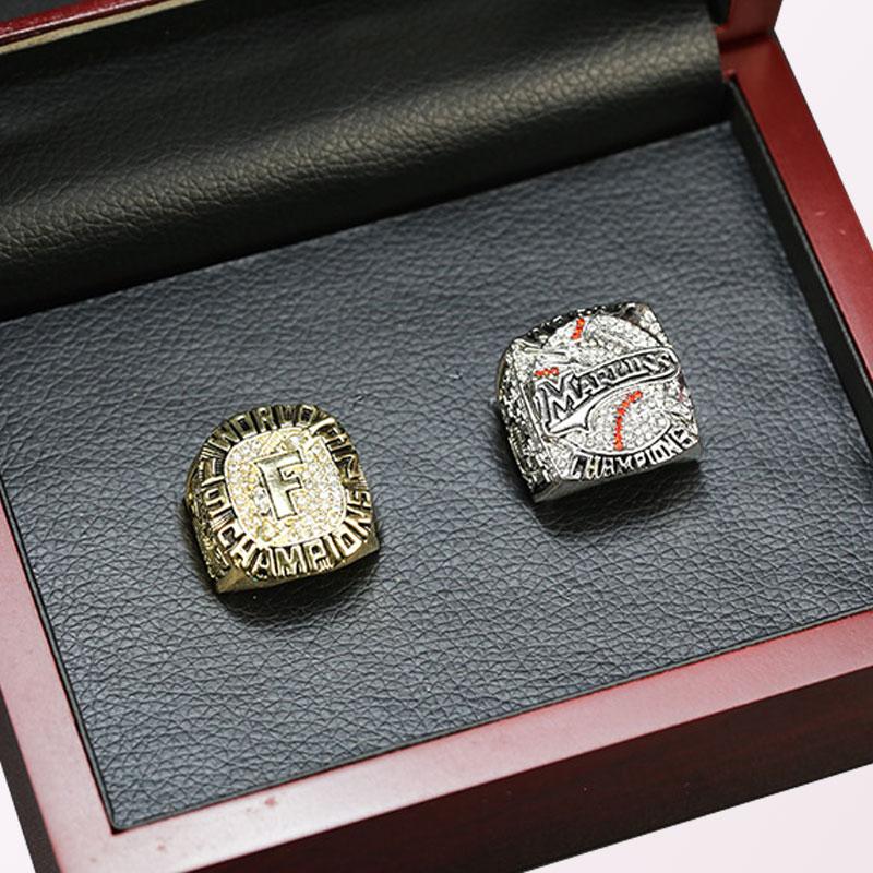 Florida Marlins baseball Championship Rings Full Set Replica With Box