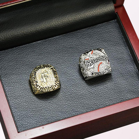 Florida Marlins baseball Championship Rings Full Set Replica With Box