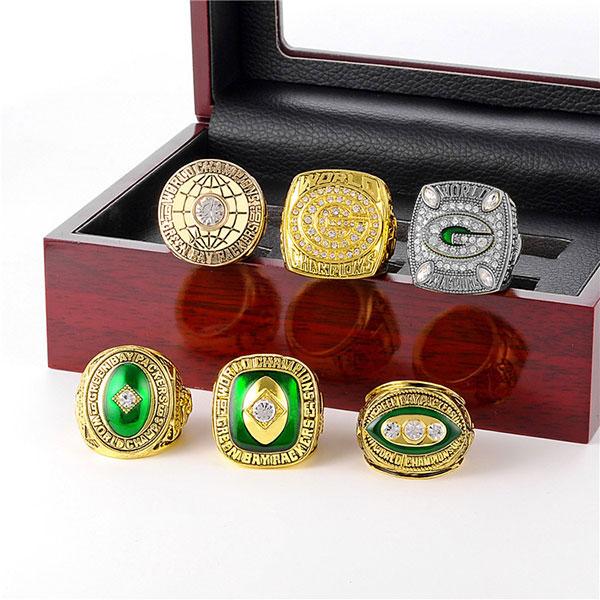 Green Bay Packers Super Bowl Championship Rings Full Set Replica With Box
