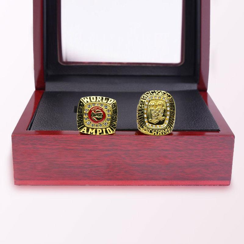 Houston Rockets NBA Basketball Championship Rings Full Set Replica With Box