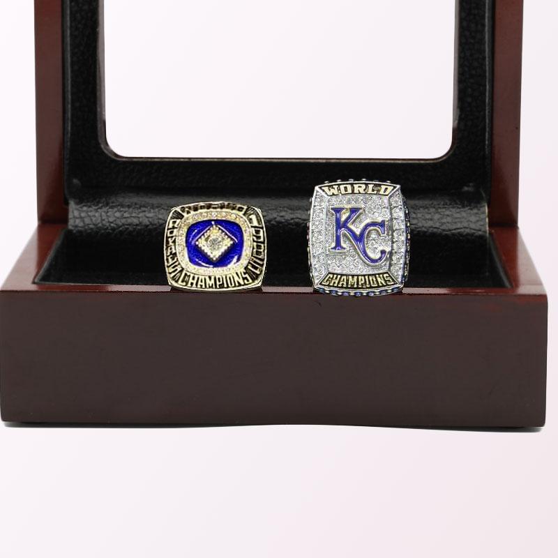 Kansas City Royals baseball Championship Rings Full Set Replica With Box