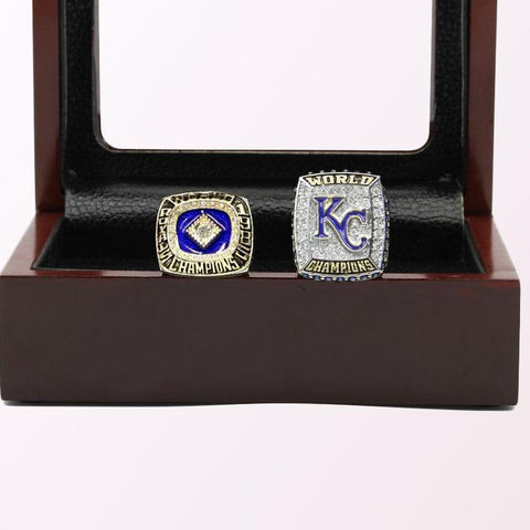 Kansas City Royals baseball Championship Rings Full Set Replica With Box