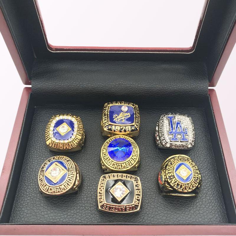 Los Angeles Dodgers baseball Championship Rings Full Set Replica With Box