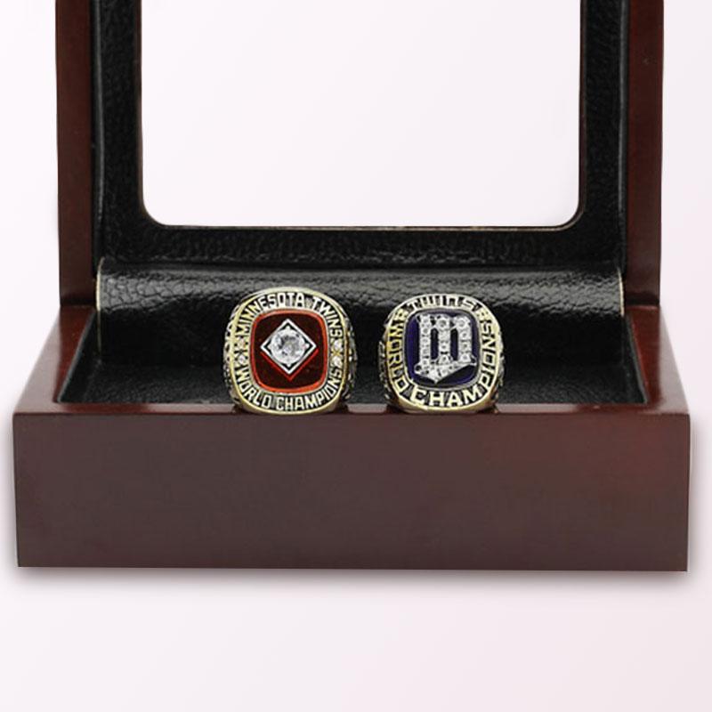 Minnesota Twins baseball Championship Rings Full Set Replica With Box
