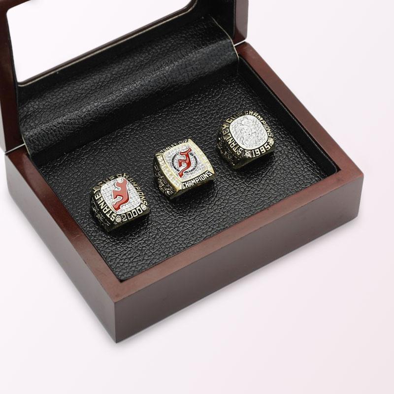 New Jersey Devils NHL Championship Rings Final Stanley Cup Rings Full Set With Display Box