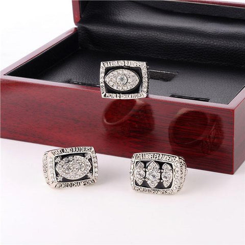 Oakland Raiders Super Bowl Championship Rings Full Set Replica With Box