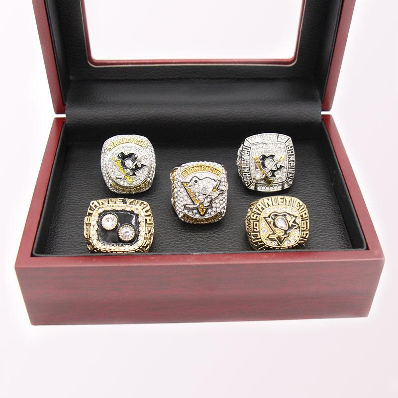 Pittsburgh Penguins NHL Championship Rings Final Stanley Cup Rings Full Set With Display Box