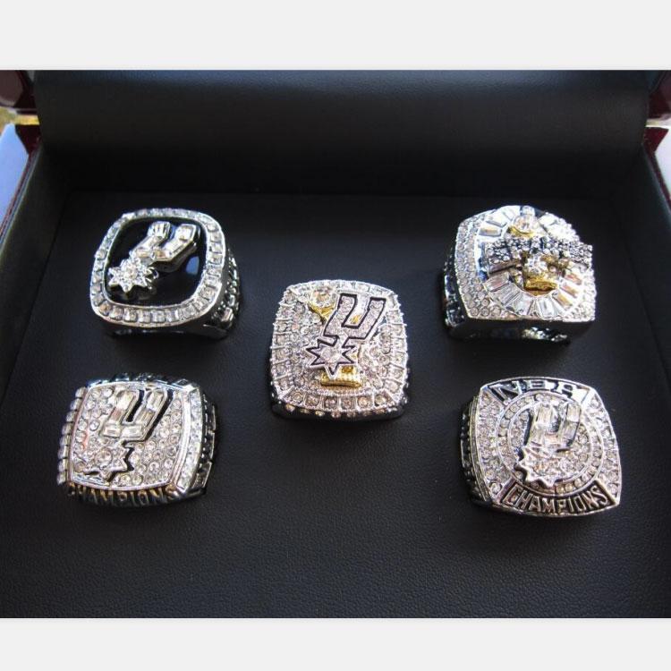 San Antonio Spurs NBA Basketball Championship Rings Full Set Replica With Box
