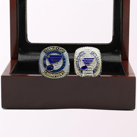 St. Louis Blues NHL Championship Rings Final Stanley Cup Rings Full Set With Display Box