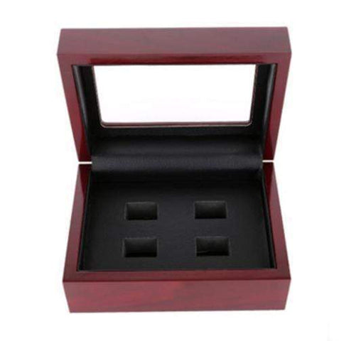 Four Holes Transparent Lid Of Display Wood Box For Rings