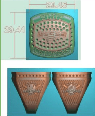 Fully Customized Ring For Your Team , School , Tournament