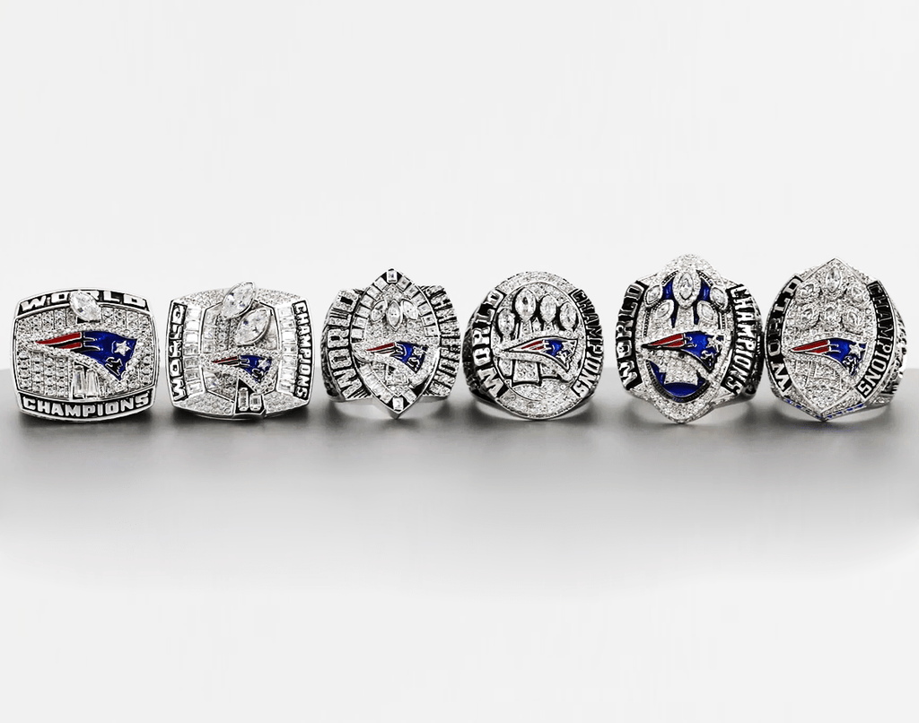 New England Patriots Ring Set (2002, 2004, 2005, 2015, 2017, 2019) - Premium Series