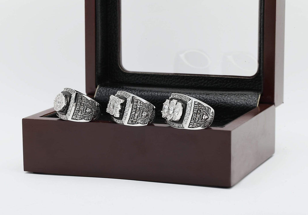 Oakland Raiders Rings Set (1976, 1980, 1983) - Premium Series