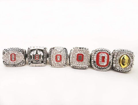 Ohio State Buckeyes College Football National Rings Set