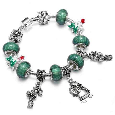 Vintage Crystal Beads Charm Bracelet for Women Safety Chain Bracelet Fit Original Bracelets FemaleJewelry Valentine's Day Gift
