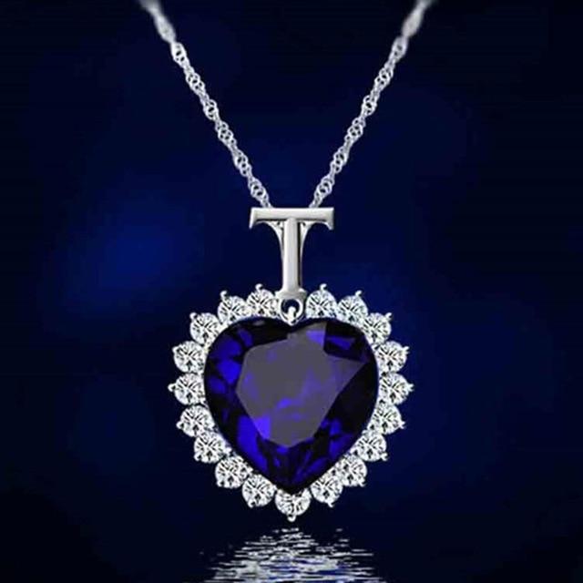 New Titanic Heart of the Ocean Rhinestones Crystal Chain High Quality Pendant Necklace Jewelry