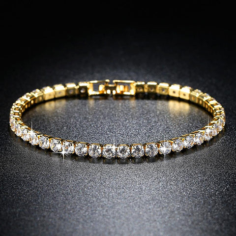 Trendy AAA Tennis Bracelet For Women Girls Luxury Micro Crystal Braslet Gold Silver Color Chain Bracelet&Bangles Jewelry Gift