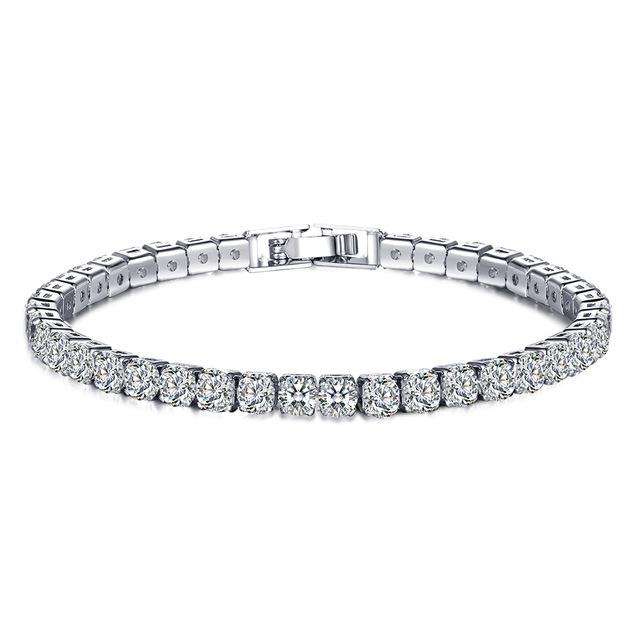 Trendy AAA Tennis Bracelet For Women Girls Luxury Micro Crystal Braslet Gold Silver Color Chain Bracelet&Bangles Jewelry Gift