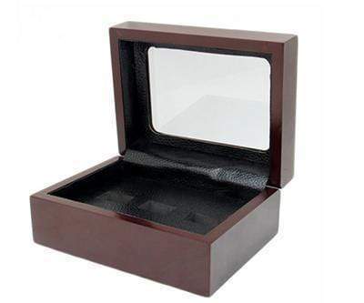 Three Holes Transparent Lid Of Display Wood Box For Rings